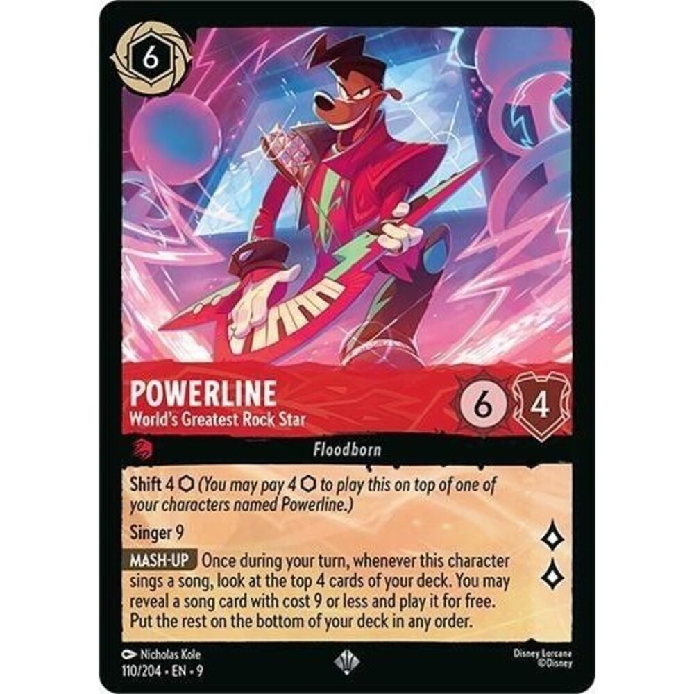 Powerline - World's Greatest Rock Star 110/204 Fabled 9 Super Rare Normal